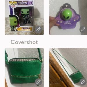 Marvel Gomorrah 51 Pop Funko+social collision👽lip balm+crossbody purse💚✅